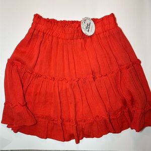 Newbury Kustom Vibrant Ruffled Tiered Mini Skirt Size Small